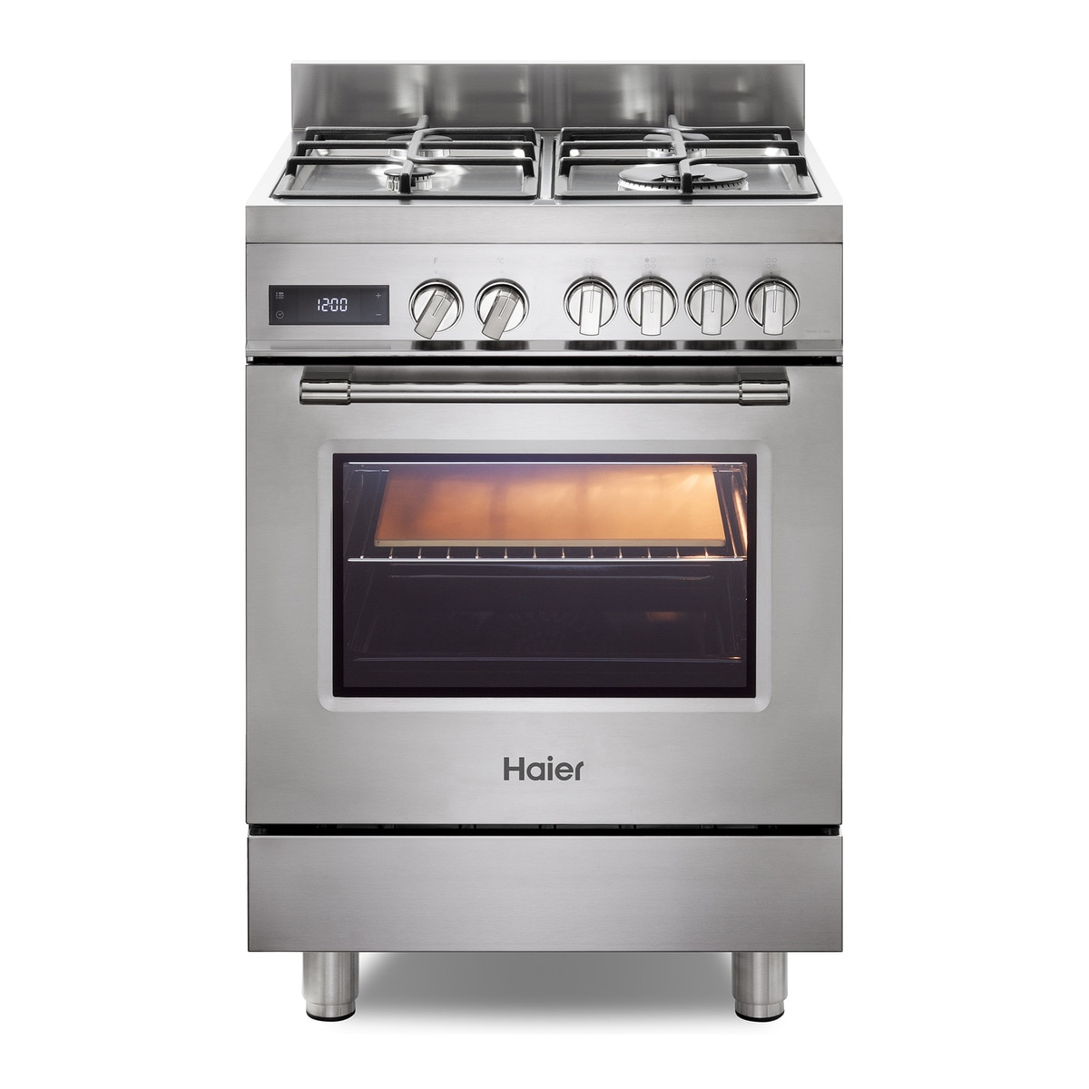 Haier – Cocina compacta Haier de 60 cm, 4 quemadores y horno eléctrico – HGM64TC1X.