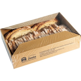 PANADERIA JESUS tostadas artesanas de pan de cristal formato oval XL caja 200 g