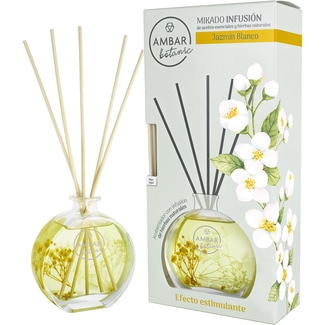 AMBAR Botanic ambientador mikado aroma jamín blanco bote 75 ml efecto estimulante