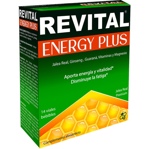 Energy Plus Nahrungsergänzungsmittel Gelée Royale, Ginseng, Guaraná, Vitamine, Magnesium Box 14 Ampullen