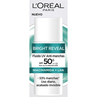 L'OREAL Paris Bright Reveal anti-blemish face fluid with niacinamide + LHA SPF-50+ tube 50 ml