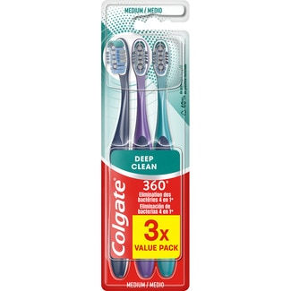 COLGATE Deep Clean 360º 4 in 1 medium toothbrush blister 3 units