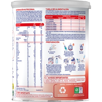 1 leche en polvo para lactantes desde el primer día sin aceite de palma lata 800 g - Nestle Nidina