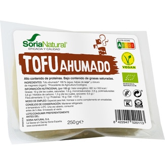 SORIA NATURAL tofu ahumado ecológico, sin gluten y vegano envase 00250 g