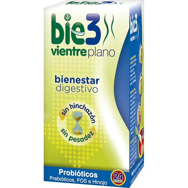 Flat Stomach probiotic digestive wellness with FOS and fennel container 24 sachets
