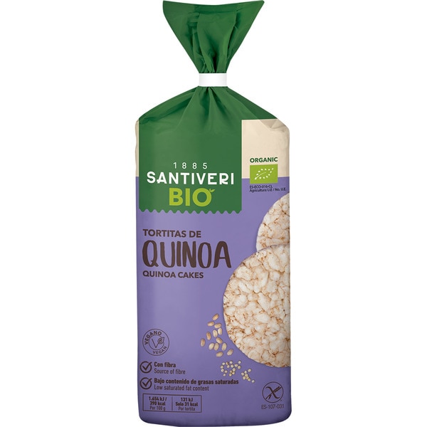 Organic Bio wholegrain rice cakes with quinoa, gluten-free bag 100 g