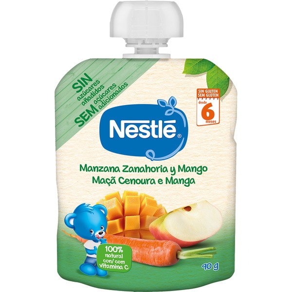 apple, carrot and mango ages 6+ months pouch 90 g