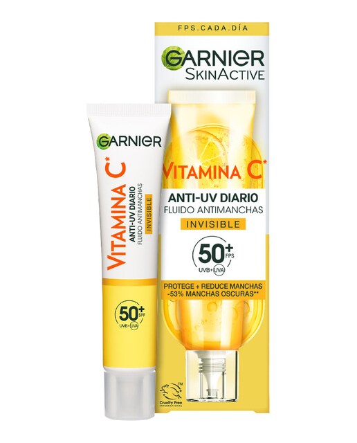 Garnier – Fluido Antimanchas Anti-UV Diario Invisible Vitamina C FPS50+ 40 ml Garnier SkineActive.