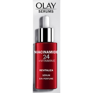 OLAY Niacinamida 24 + Vitamina E sérum revitalizante hidratante y revitalizadora sin perfume dosificador 40 ml