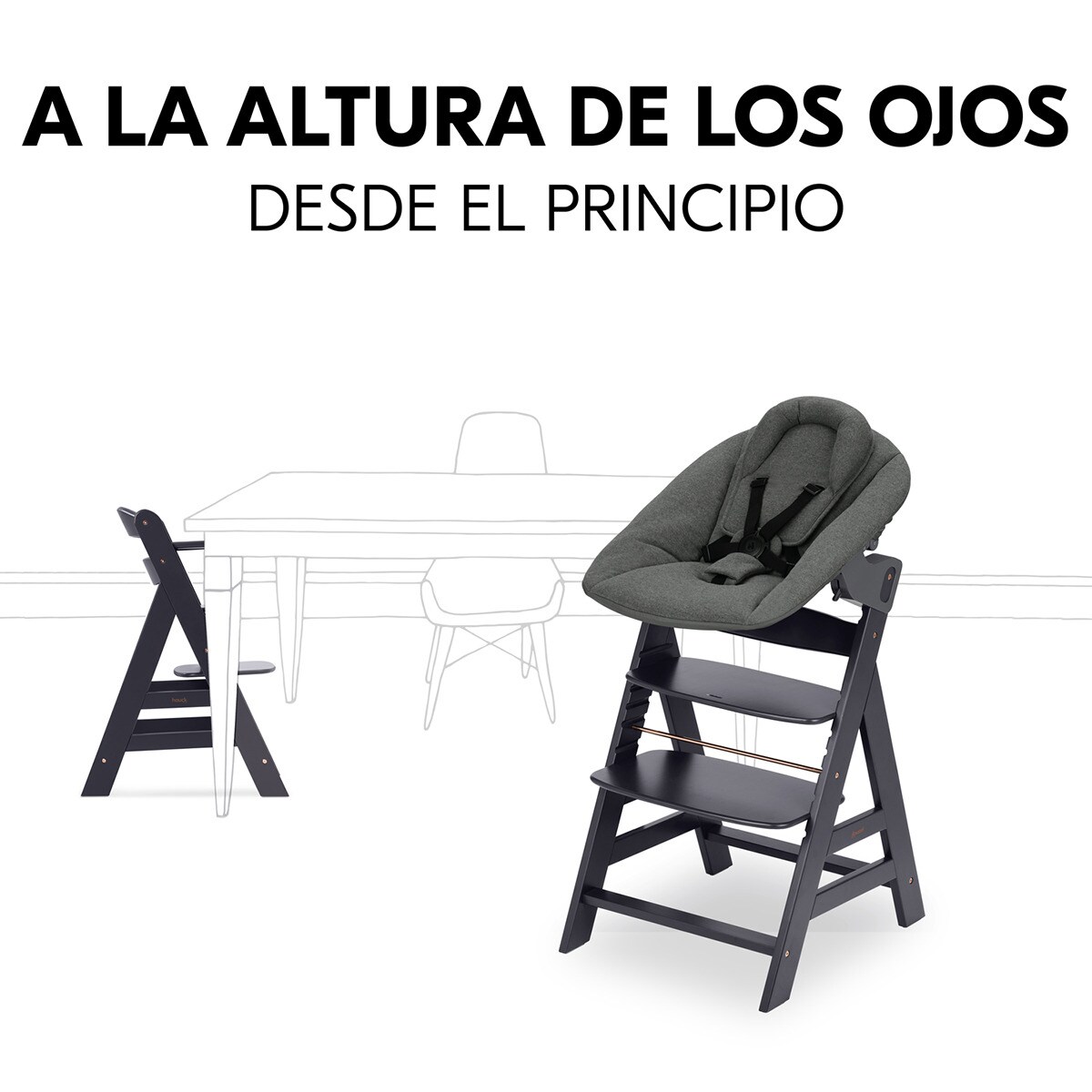 Cadeira de Refeição Evolutiva Alpha Newborn Set Plus Cinzento-escuro-2