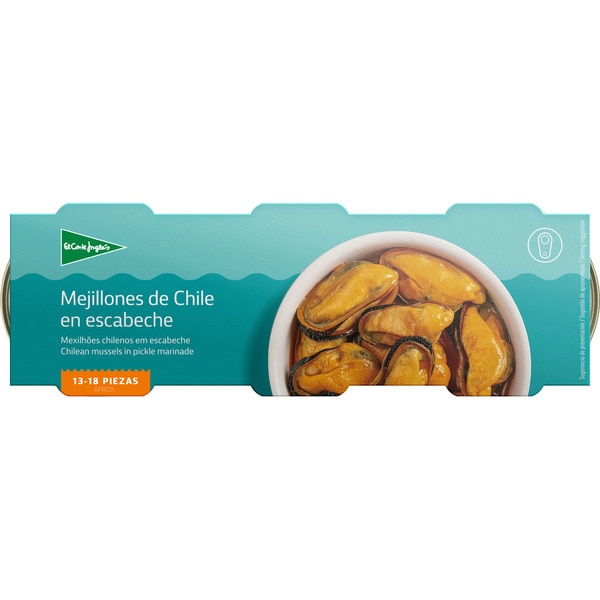 marinated mussels from Chile gluten-free 13-18 mussels 3-pack tin 43 drained weight g