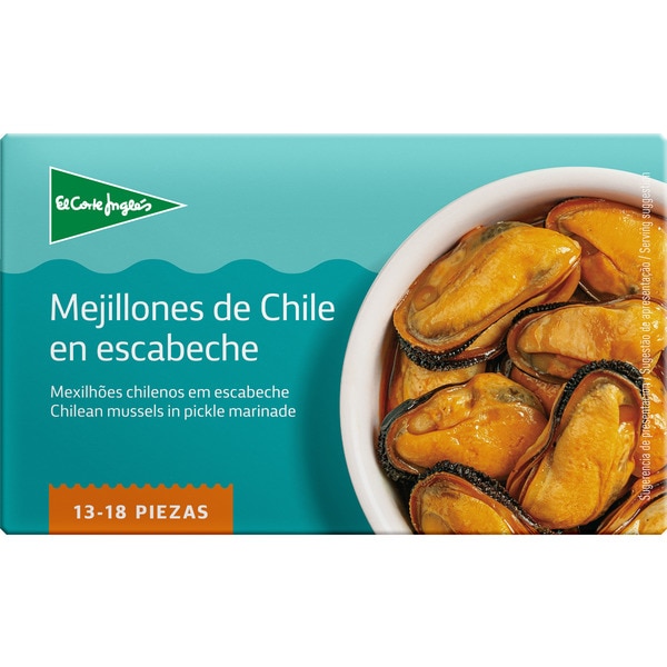 marinierte Miesmuscheln aus Chile glutenfrei 13-18 Stück Dose 69 g netto Abtropfgewicht