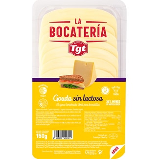 LA BOCATERIA queso gouda de vaca elaborado con leche pasteurizada en lonchas sin lactosa envase 150 g