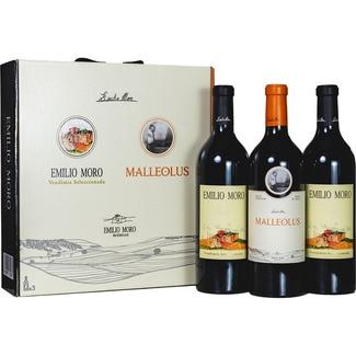 EMILIO MORO Ausgewählte Weinlese Rotwein 2 bot+ MALLEORUS Rotwein DO Ribera del Duero 3er-Packung Flaschen 75 cl