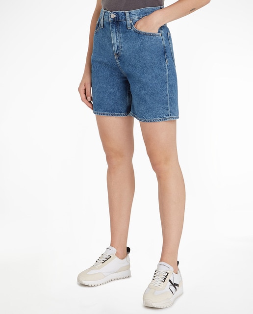Calvin Klein Jeans - Bermuda Mujer vaquera fit Mom.
