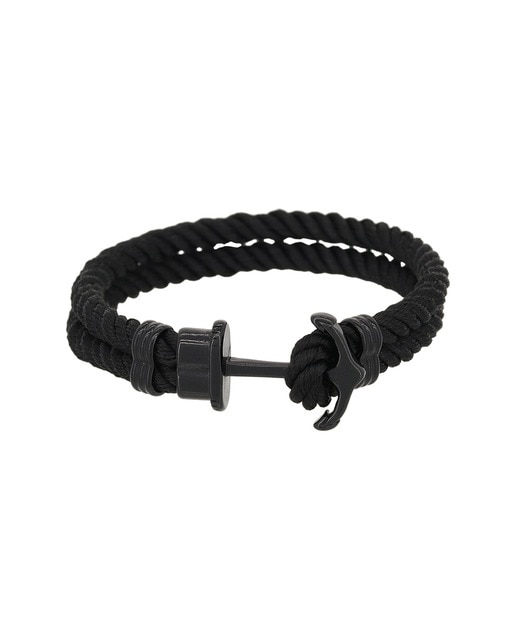 Pulsera corde "Black and Black Anchor"