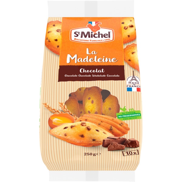 Madalenas com Pepitas de Chocolate Pack 10 embalagem 250 g