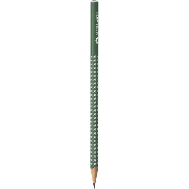 Lápiz de grafito sparkle Faber-Castell verde.