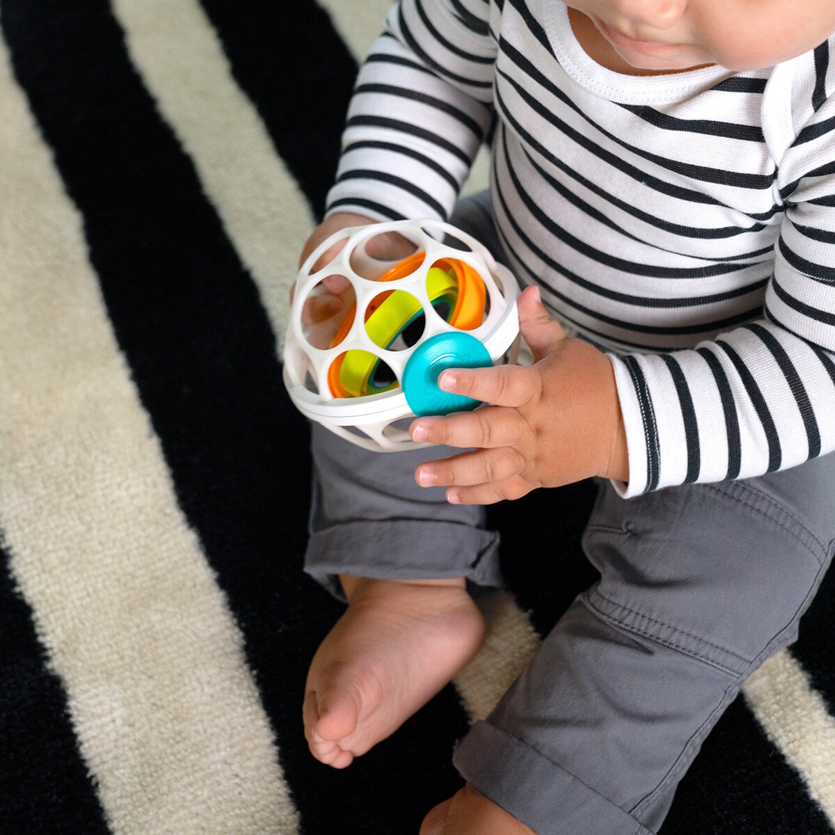 Roca Bola Sensorial Oball Grip& Spin Multicolor-5
