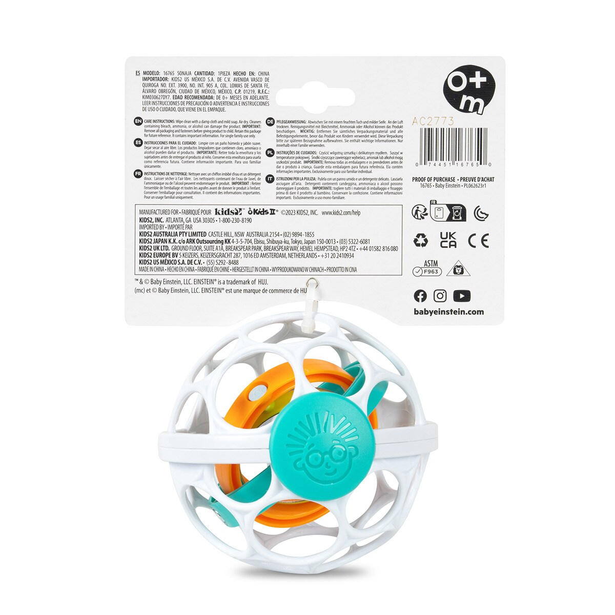 Roca Bola Sensorial Oball Grip& Spin Multicolor-3