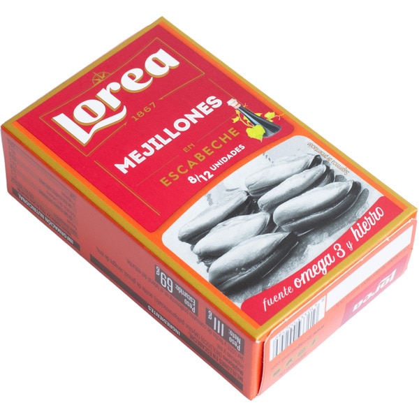 Marinierte Miesmuscheln 8-12 Stück Dose 69 g netto Abtropfgewicht