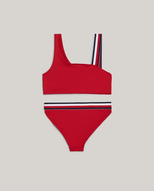 Bikini de niña de tirantes con colores corporativos