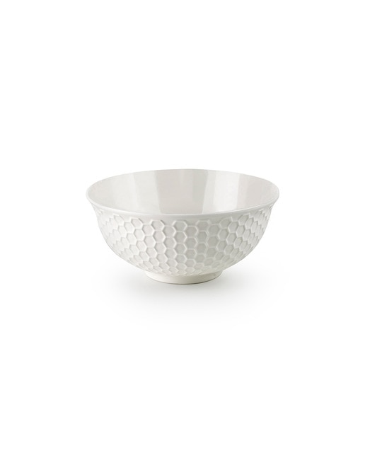 Bol cerámico hexagon white 0,70 lt