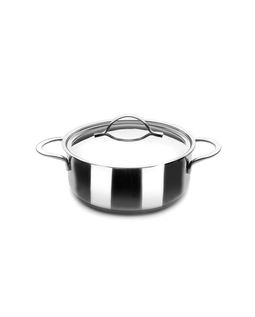 Cacerola con tapa inox noah 22 cm