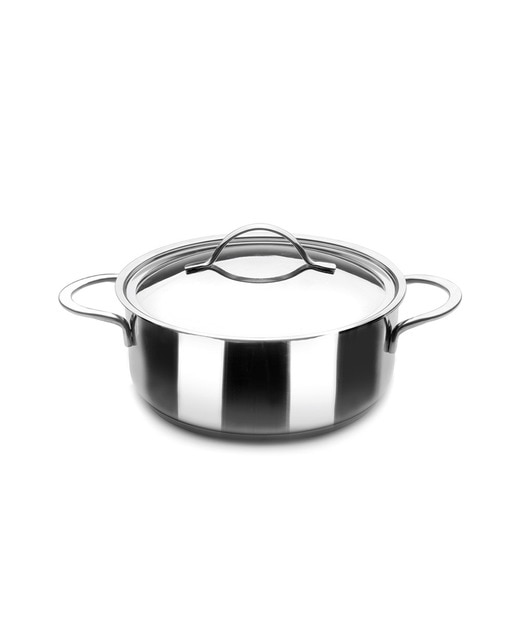 Cacerola con tapa inox noah 24 cm