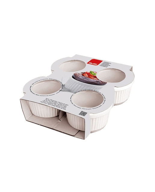 Set 4 molde ramequin 9 cms.