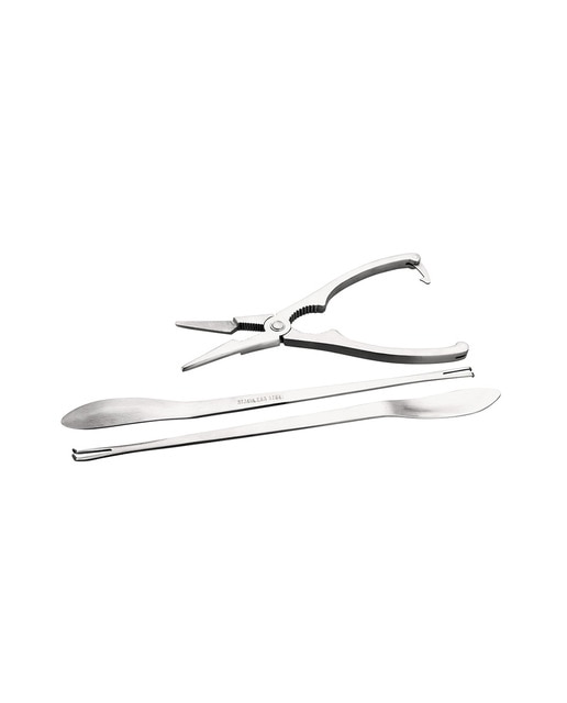 Set tenaza de marisco y 2 tenedores inox