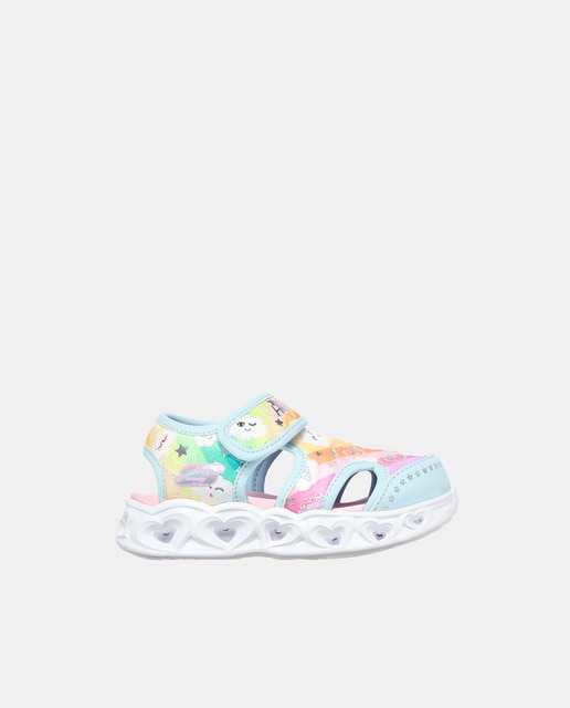 Sandalias cerradas Heart Lights de bebé niña en sintético con luces