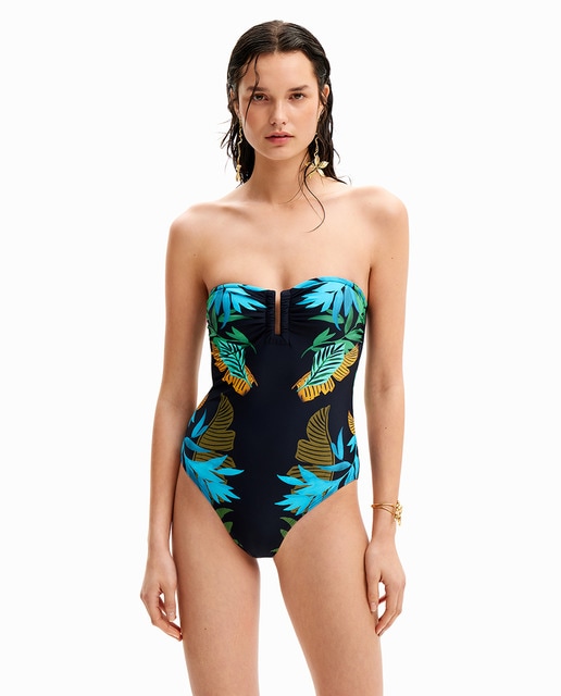 Bañador nudo tropical de mujer