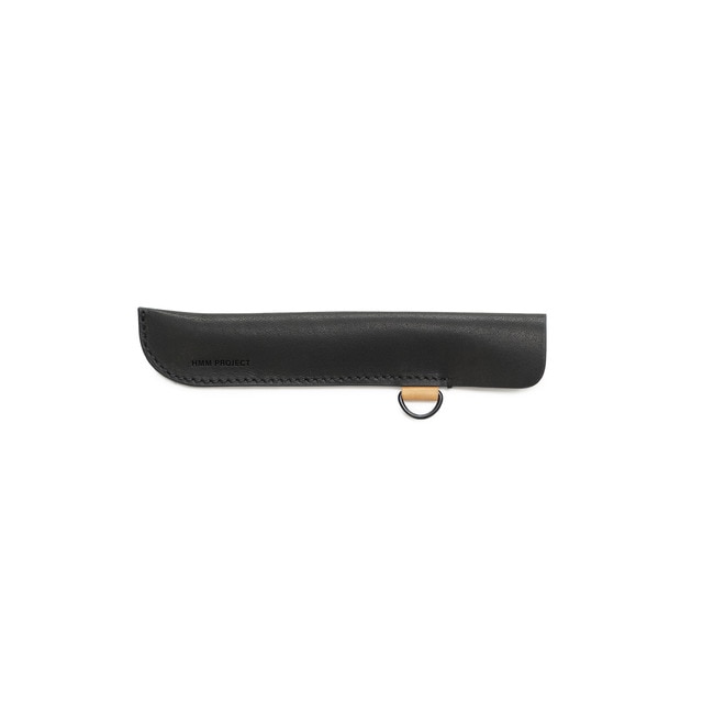 Estuche de cuero HMM negro.