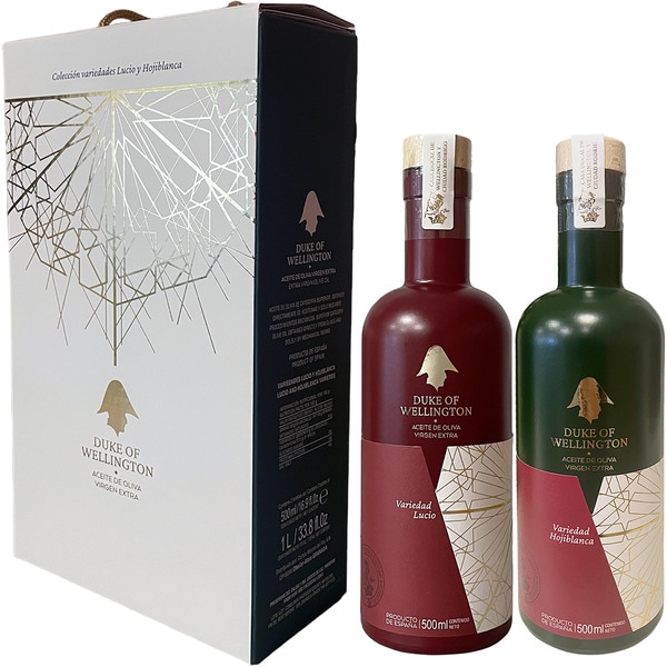 aceite de oliva virgen extra lucio y hojiblanca Estuche 2 botellas 500 ml