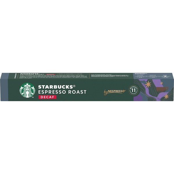Decaf decaffeinated espresso coffee intensity 11 case 10 capsules compatible with Nespresso coffee machines