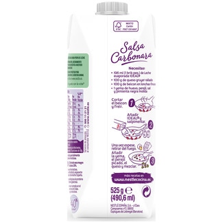 Leche evaporada parcialmente desnatada sin lactosa para cocinar salsas y cremas ligeras brik 525 g - Ideal
