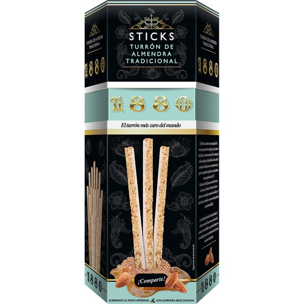 traditionelle Mandel-Turrón-Sticks Premiumqualität Karton 150 g