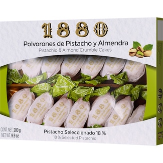 1880 polvorones de pistacho y almendras Calidad Suprema estuche 280 g