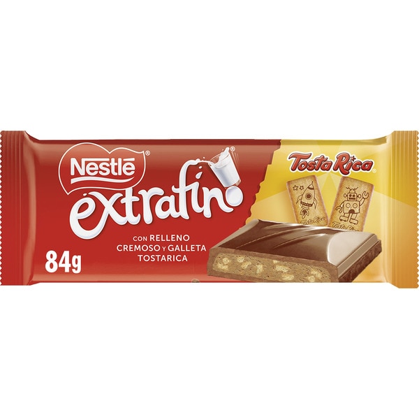 Tosta Rica milk chocolate with creamy filling and biscuit chunks tablet 84 g
