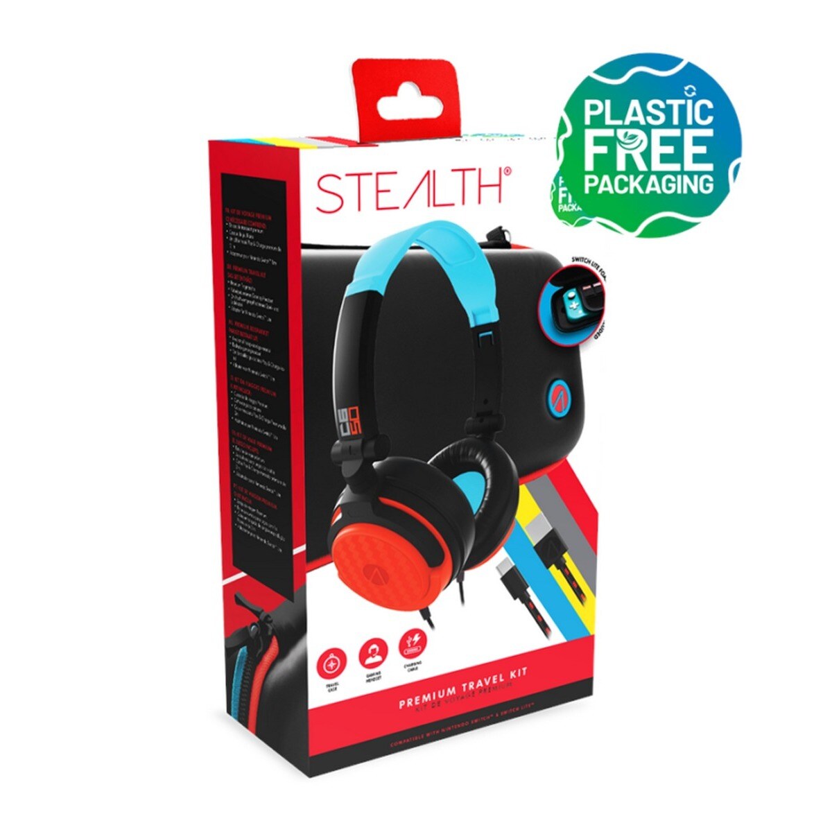 Imagem 0 de Kit de Viagem Premium - Ausc/Bolsa/Cabo - Nintendo Switch