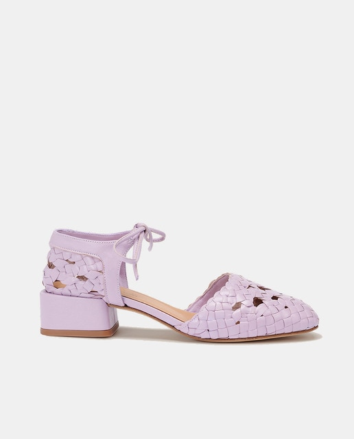 Sandalias de tacón Paix de mujer en piel troquelada