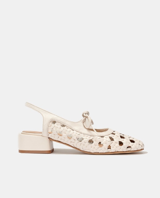 Sandalias de tacón Alice de mujer en piel troquelada