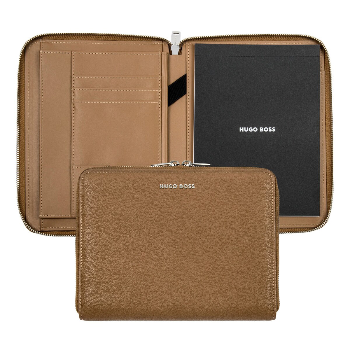 Carpeta Cremallera A5 Pure Hugo Boss Iconic Camel.