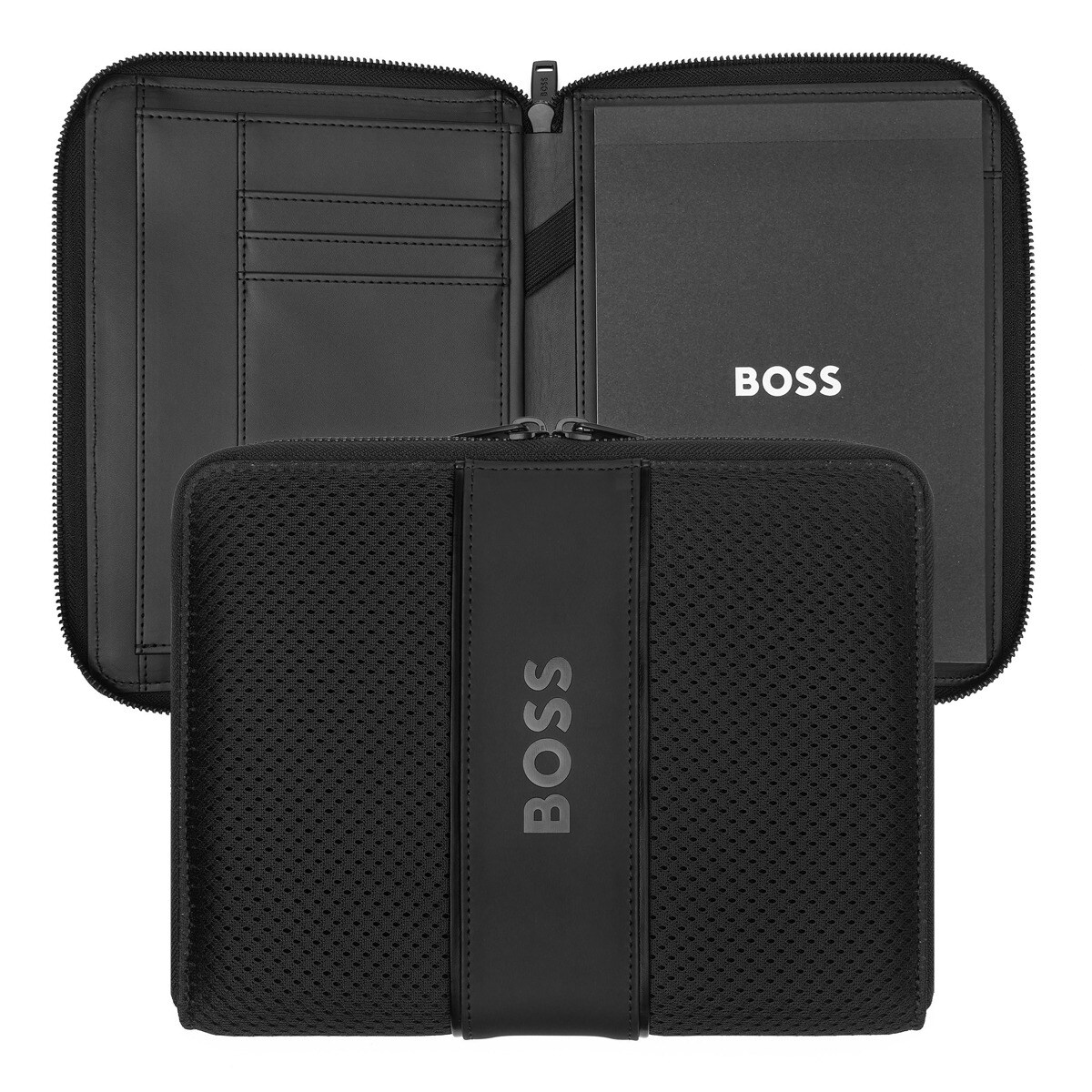 Carpeta Cremallera A5 Arche Hugo Boss Negro.