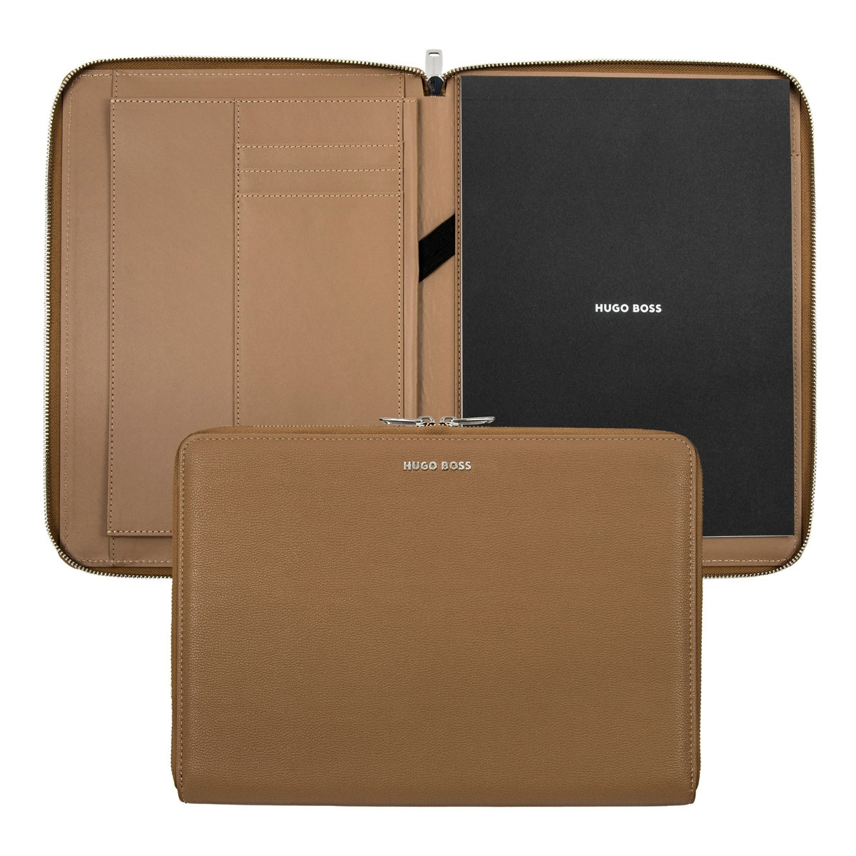 Carpeta Cremallera A4 Pure Hugo Boss Iconic Camel.