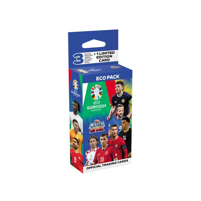 Eco pack Eurocopa 2024 con cartas Match Attax y carta limitada..