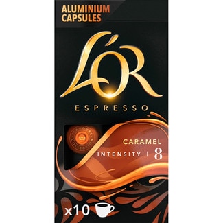 L'OR ESPRESSO Flavours Collection Espresso mit Karamellgeschmack Karton 10 Kapseln kompatibel mit Nespresso-Maschinen