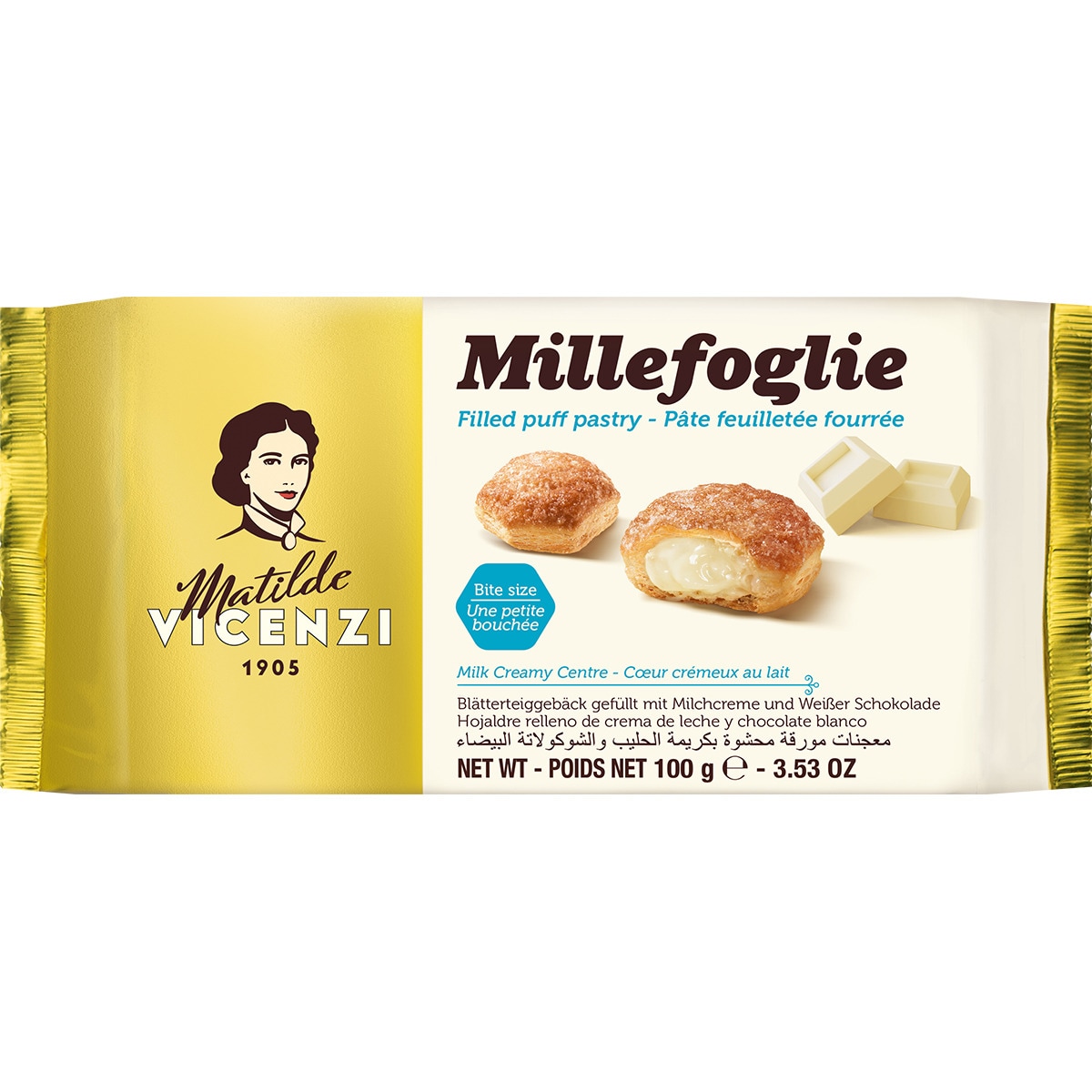 hojaldres rellenos con crema de leche