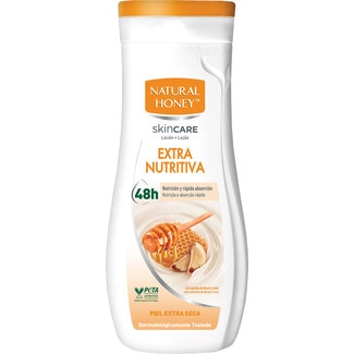 NATURAL HONEY SkinCare Extra Nourishing moisturising lotion with Brazilian chestnut & honey 48h flask 330 ml for extra dry skin